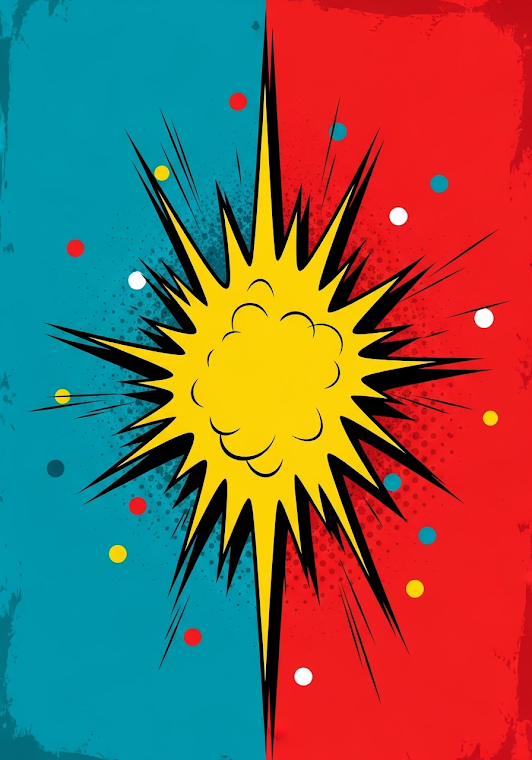 Pop Art Explosion Dynamic Background