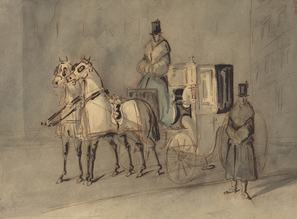 Carriage With Driver And Groom  Autumn