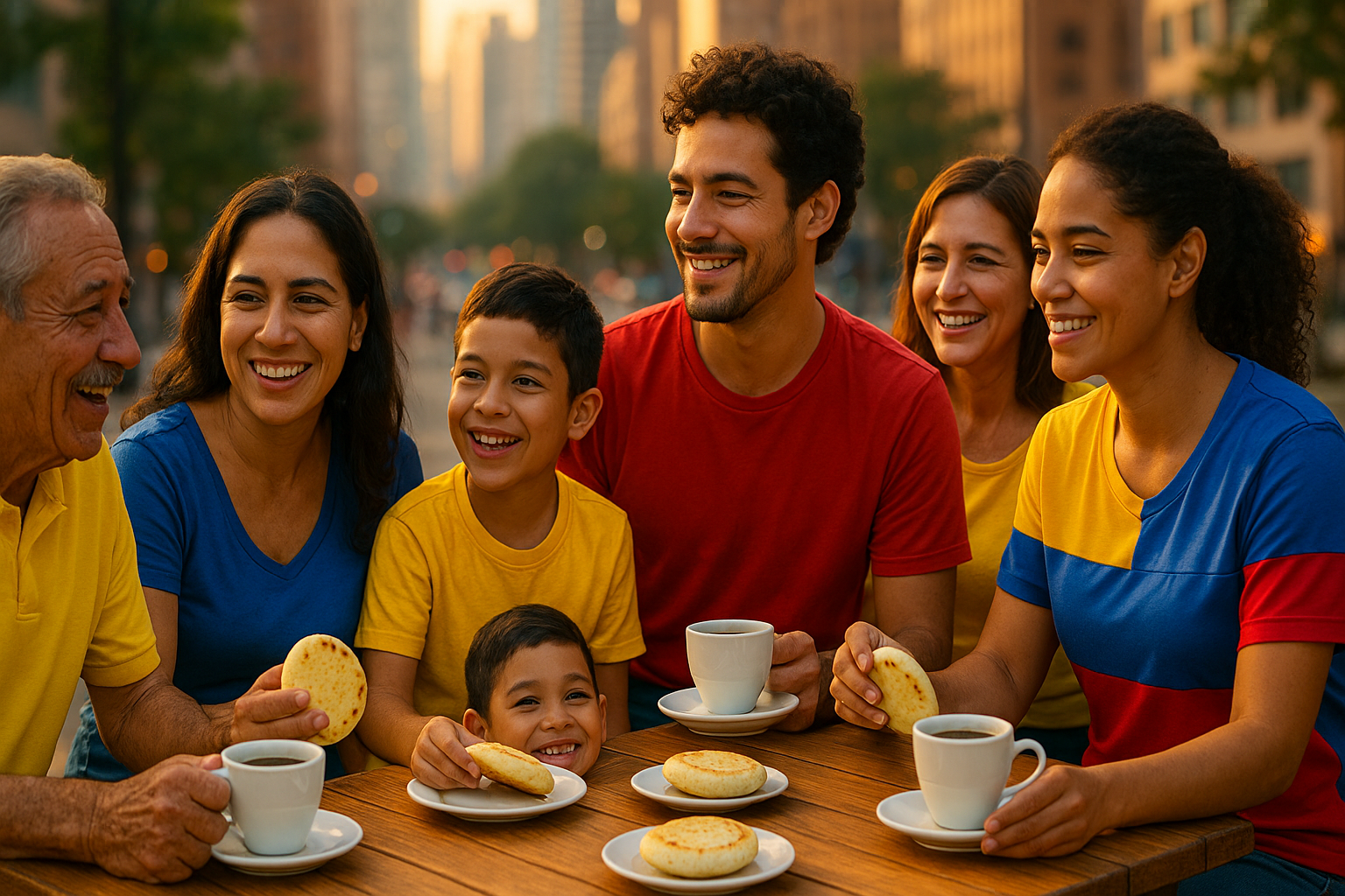 Venezolanos en el exterior reunidos y colaborando en un espacio comunitario