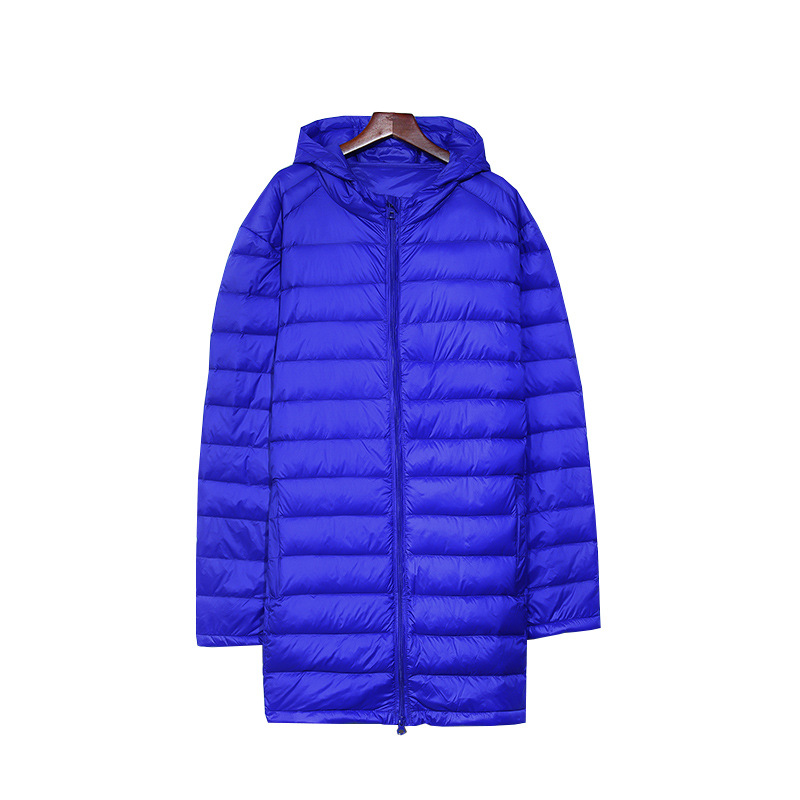 Men's Down Jacket, Mid-Length, Large Sizes, with Hood