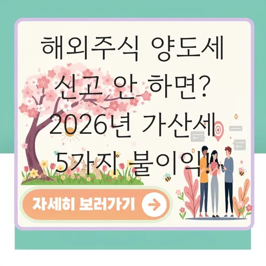 해외주식 양도소득세 신고 안 하면 발생하는 가산세 종류 및 불이익 안내 대표 이미지
