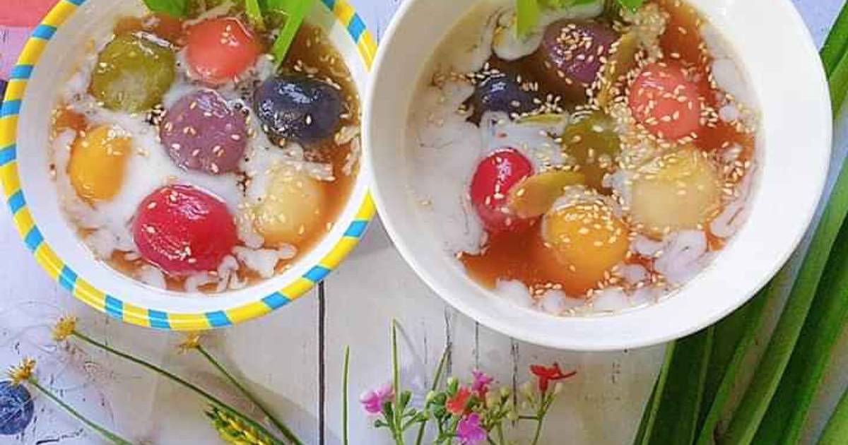 Chè trôi nước 7 sắc cầu vồng màu tự nhiên