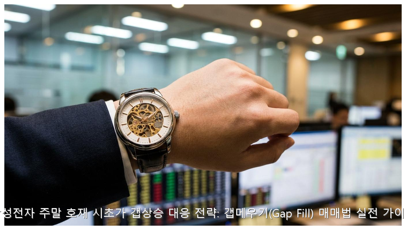 삼성전자 주말 호재 시초가 갭상승 대응 전략: 갭메우기(Gap Fill) 매매법 실전 가이드 핵심 안내 및 분석 인포그래픽 (6)