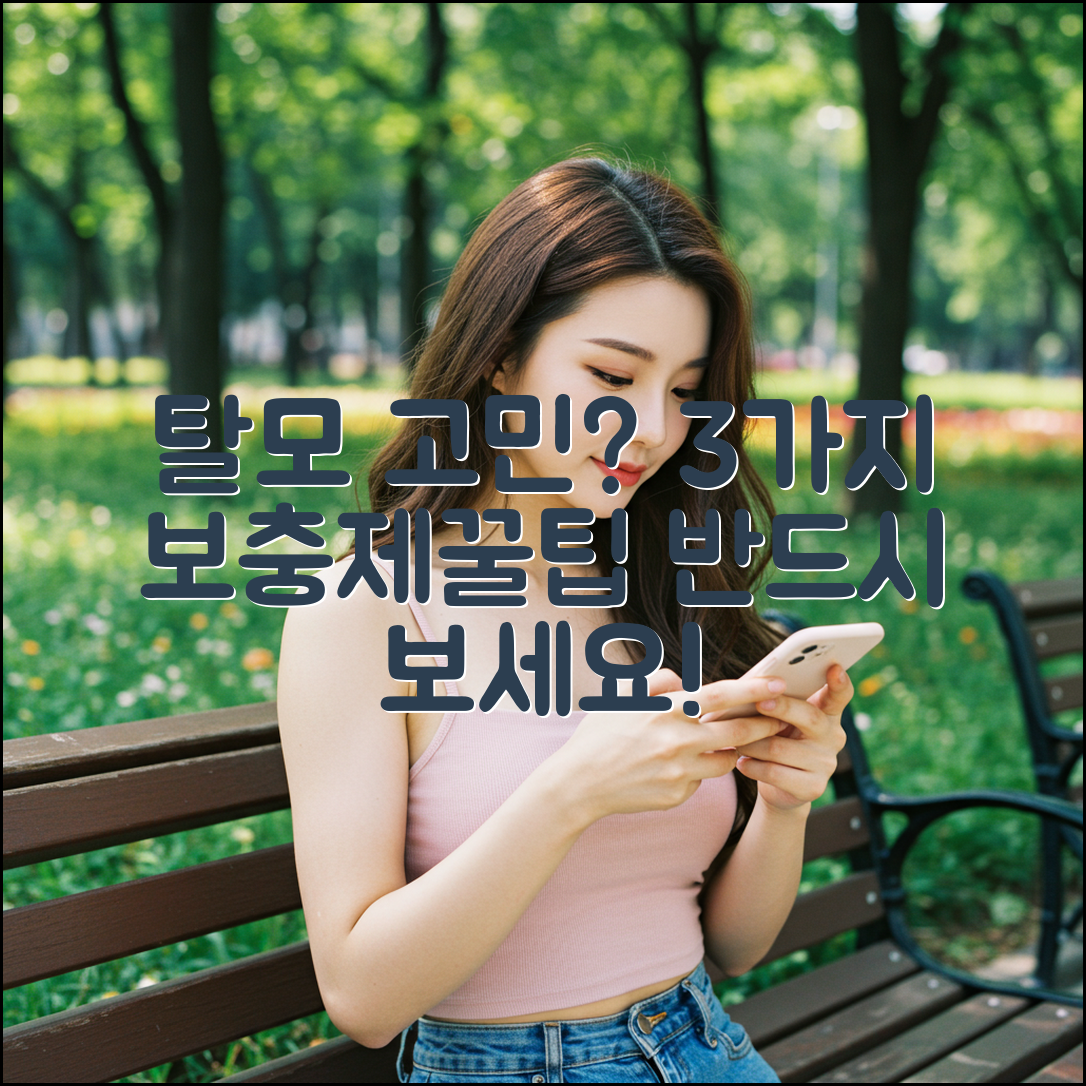 여성 탈모? 3가지 보충제와 꿀팁으로 해결!