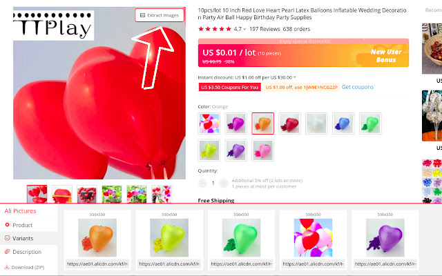 AliPictures - The Aliexpress Image Extractor