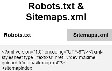 Robots TXT & Sitemaps XML Viewer 👀 small promo image