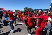 EFF members marched in Cape Town on Monday to draw attention to taxi impoundments.