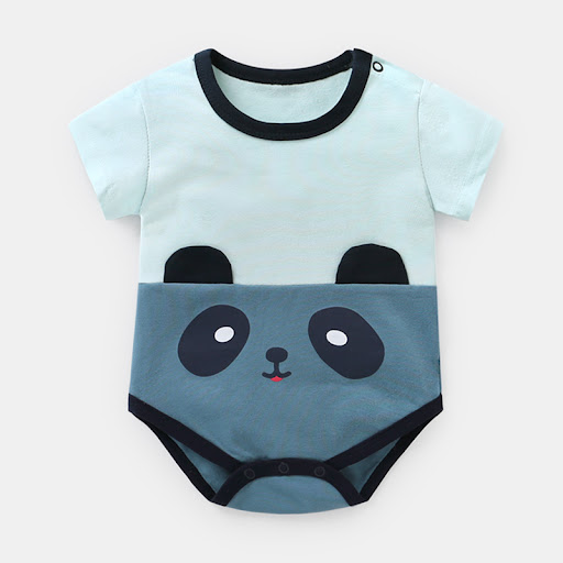 Title 4, Baby one-piece dress with short sleeves, design...