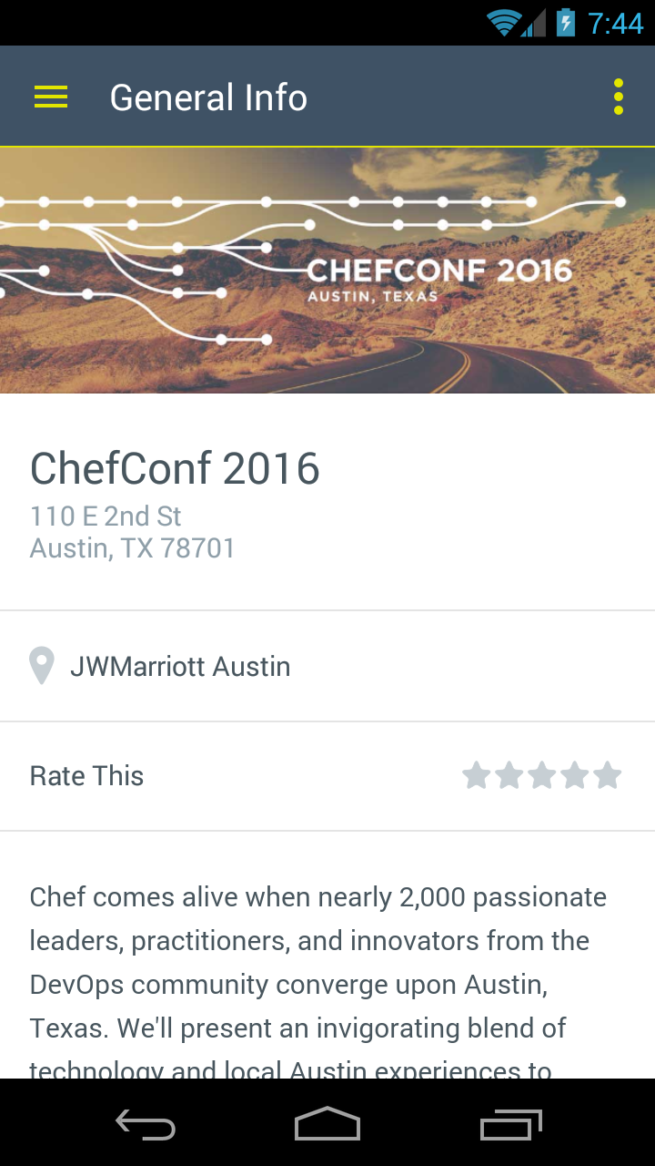 ChefConf 2016 Official App Screen 2