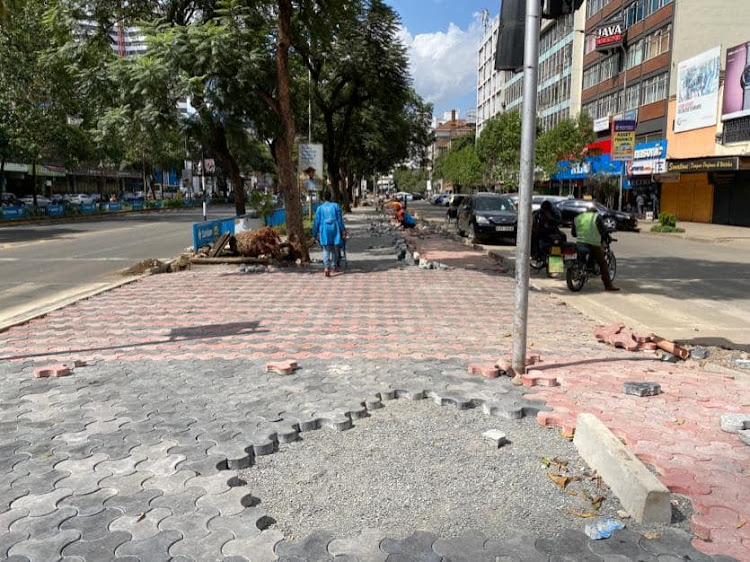 Upcoming Non –motorized transport work along Kenyatta Avenue