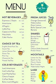 Cafe Boho menu 1