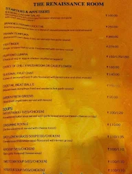 The Renaissance Room menu 2