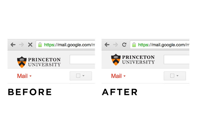 Center Logo in Princeton Google Apps