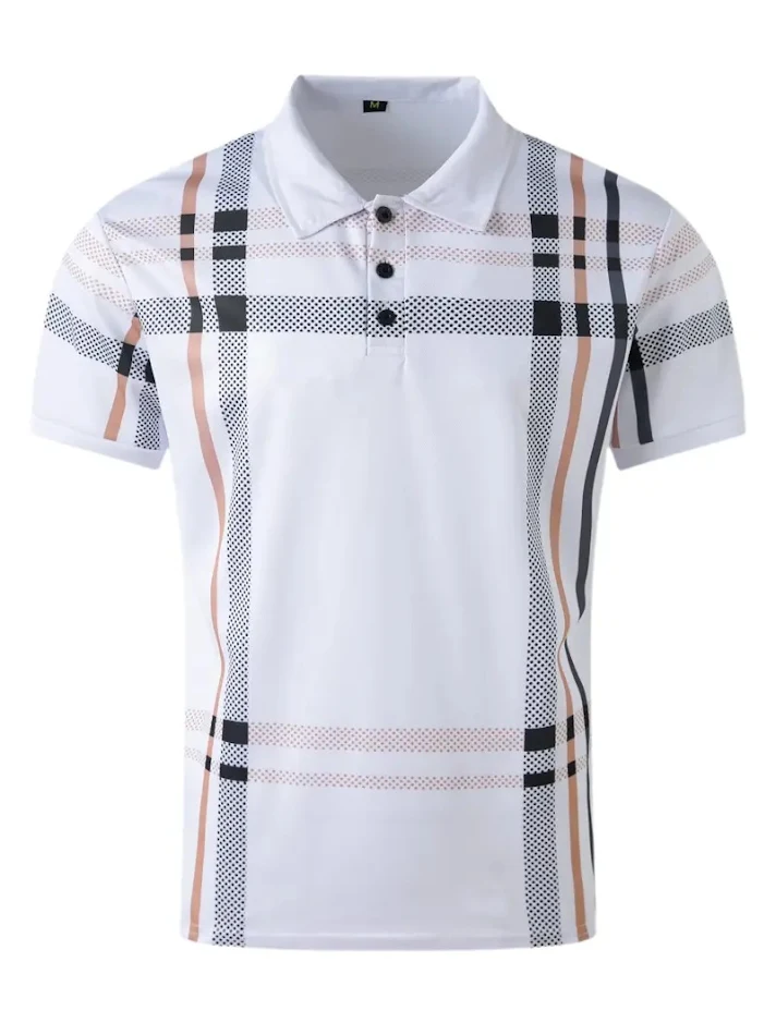 Polo Business Plaid Slim Fit, per un look professionale e raffinato. Perfetto per l'ufficio e le occasioni formali. Comfort e stile garantiti.