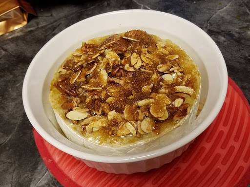 Brie topped with nuts, butter, and brown sugar. Doesn't get much better!