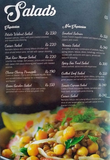 Le Capucin menu 