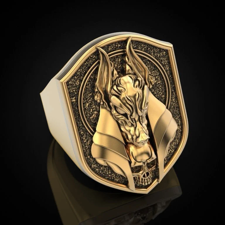Title 1, Anello da uomo Retro Hu Lang con placcatura in ...