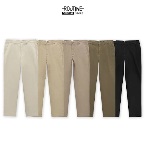 Quần Kaki Nam Cotton Trơn Form Slim - Routine 10S23PCA100C