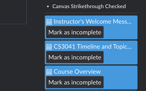 Canvas Strikethrough