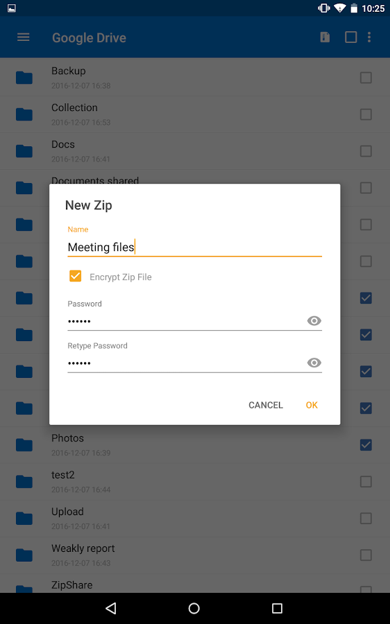 winzip android to zip and unzip file - screenshot 13