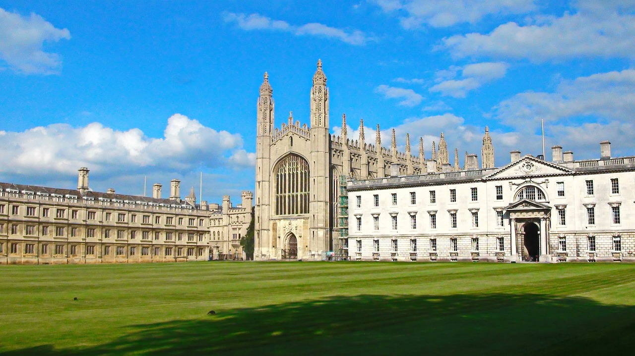 Image of King's College, Cambridge University, a historic and prestigious institution in the UK.