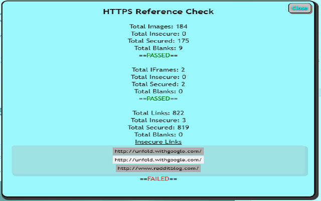 HTTPS Reference Check chrome extension