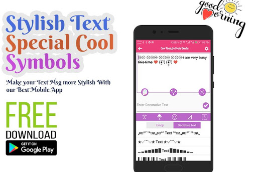 Screenshot Stylish Text-Special Cool Symb