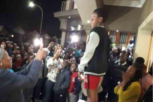 Katlego Marite was given a hero's welcome when he returned home on Thursday. Picture: Twitter