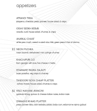 M Bar Kitchen menu 1