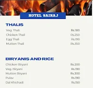 Hotel Sairaj menu 1