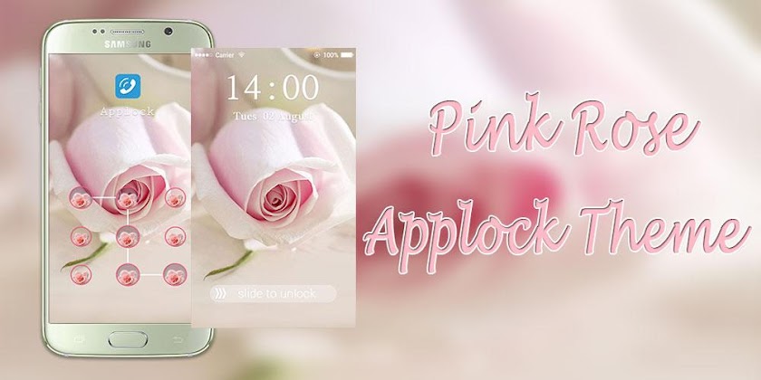 Applock Theme Pink Rose Screen 1