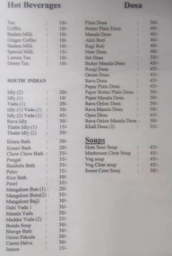 Brindavan Coffee Works menu 1