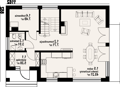 Osiek 31 m - Rzut parteru