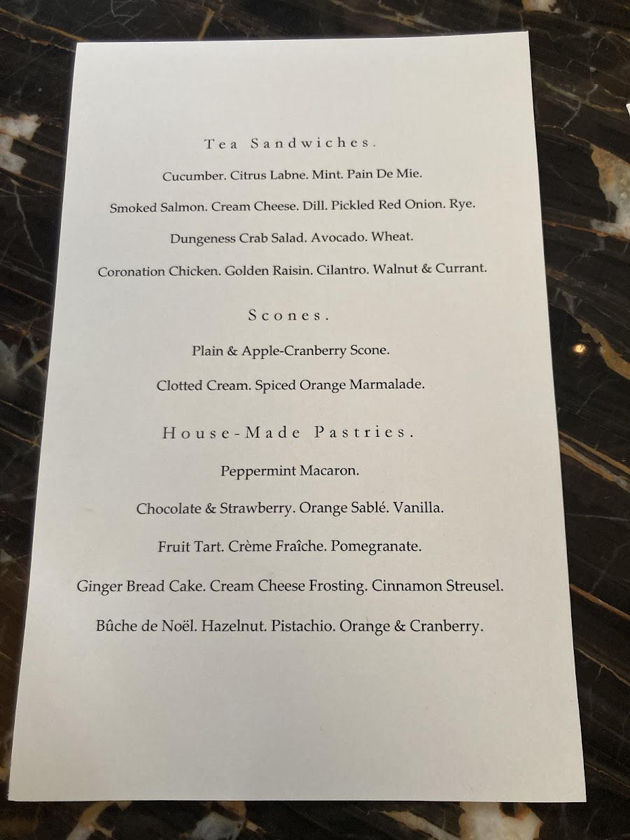 Menu front