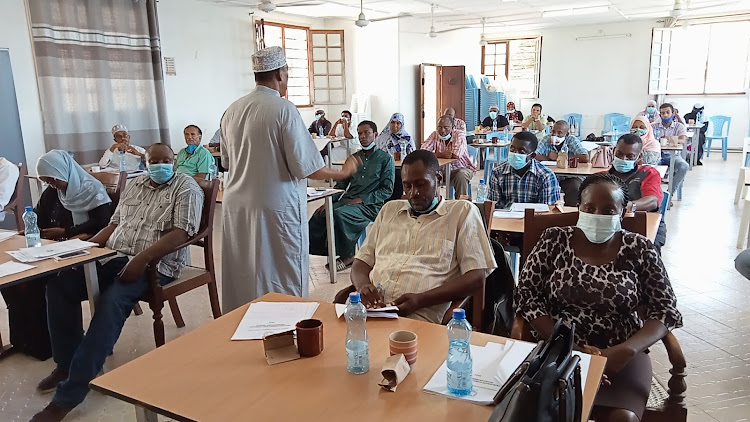 The FCDC stakeholder meeting at the Mwana Arafa hotel in Lamu island on Monday.