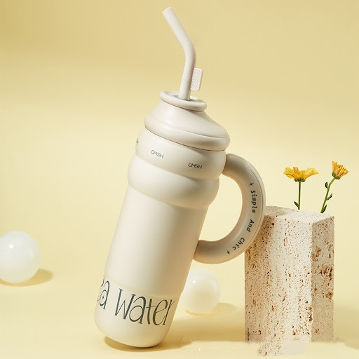 Title 2, Handle Stainless Steel Vacuum Cup Large Capacit...