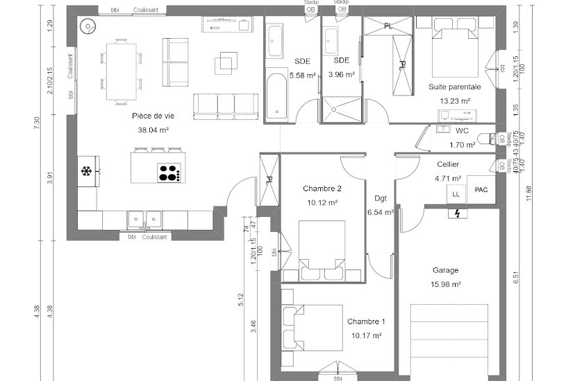  Vente Terrain + Maison - Terrain : 535m² - Maison : 92m² à Routot (27350) 