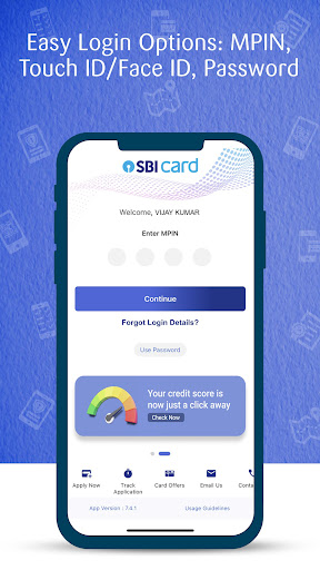 Screenshot SBI Card