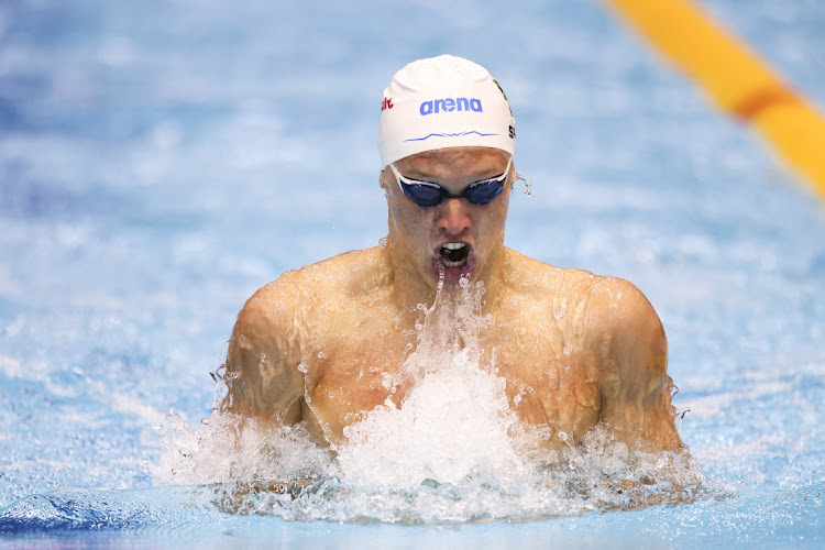 Matthew Sates in action in the 400m individual medley in Berlin on Friday.