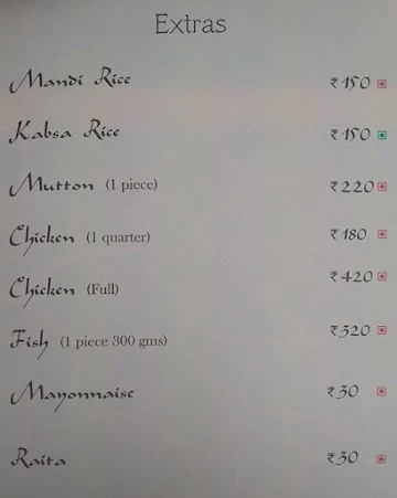 Aqasa Restaurant menu 