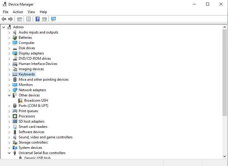 tắt bàn phím laptop bằng device manager 1