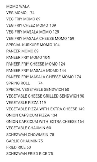 Momo Wala menu 1