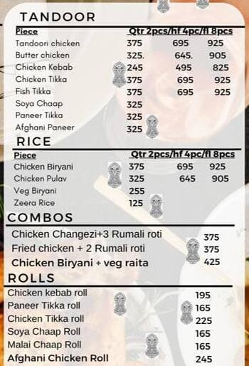 Purani Dilli Food menu 