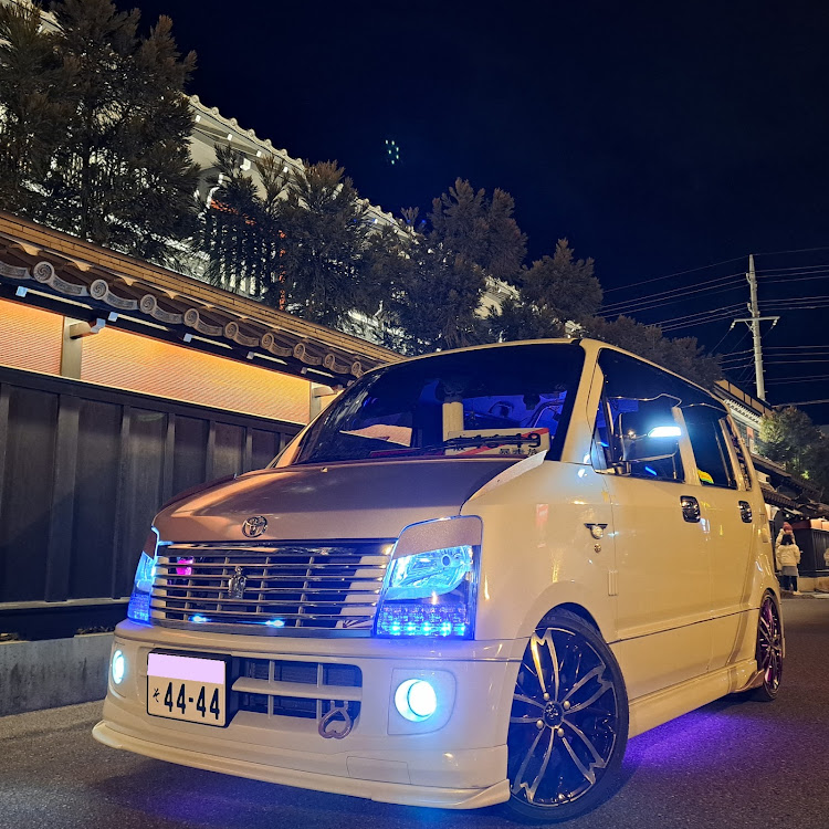 ワゴンRのトレッドパターン選手権・春よ来い🌸・和💮道・桜小悪魔紫塗装・街道💮大和魂に関するカスタム事例の投稿画像1枚目
