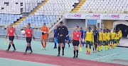 Banyana Banyana players enter the pitch against North Korea in their preparations clash at the 2019 Cyprus Women's Cup. 