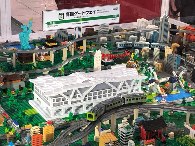 高輪ゲートウェイ駅舎のジオラマ