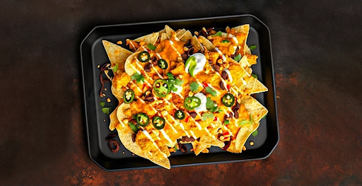 Cheese Baked Nachos With Salsa