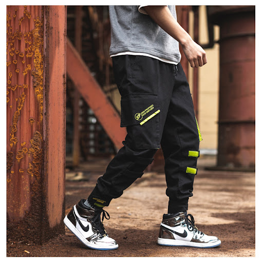 Title 3, Multi-pocket overalls mens trendy leggings Com...
