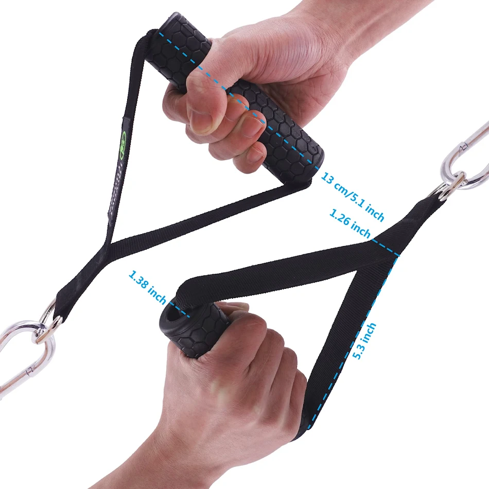 Bandes de résistance de gym avec poignées antidérapantes et robustes pour un entraînement de force efficace à domicile ou en salle de sport.