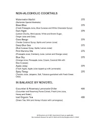 The Square - Novotel menu 6